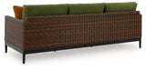 Horizon Hall Brown/Green Outdoor Sofa with Cushion