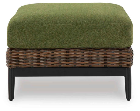 Horizon Hall Brown/Green Outdoor Sofa, 2 Lounge Chairs and 2 Ottomans by Ashley at Eve Furniture