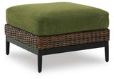 Horizon Hall Brown/Green Outdoor Sofa, 2 Lounge Chairs and 2 Ottomans