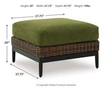 Horizon Hall Brown/Green Outdoor Sofa, 2 Lounge Chairs and 2 Ottomans