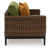 Horizon Hall Brown/Green Outdoor Sofa and Loveseat