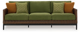 Horizon Hall Brown/Green Outdoor Sofa and Loveseat