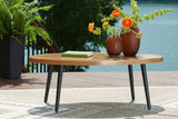 Horizon Hall Two-tone Brown Outdoor Coffee Table by Ashley at Eve Furniture