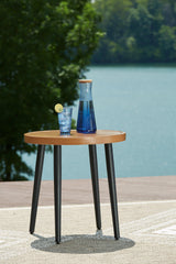 Horizon Hall Two-tone Brown Outdoor End Table by Ashley at Eve Furniture