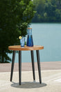 Horizon Hall Two-tone Brown Outdoor End Table by Ashley at Eve Furniture