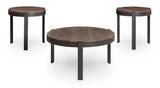 Horizon Hills Brown/Black Table, Set of 3 by Ashley at Eve Furniture