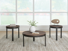 Horizon Hills Brown/Black Table, Set of 3 by Ashley at Eve Furniture