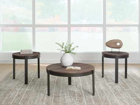 Horizon Hills Brown/Black Table, Set of 3 by Ashley at Eve Furniture