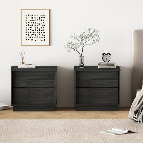 Horizon Nightstand in Charcoal Grey (set of 2) by Manhattan Comfort at Eve Furniture
