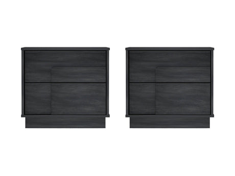 Horizon Nightstand in Charcoal Grey (set of 2) by Manhattan Comfort at Eve Furniture