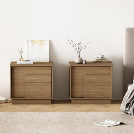 Horizon Nightstand in Maple (set of 2) by Manhattan Comfort at Eve Furniture