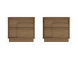 Horizon Nightstand in Maple (set of 2) by Manhattan Comfort at Eve Furniture