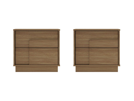 Horizon Nightstand in Maple (set of 2) by Manhattan Comfort at Eve Furniture