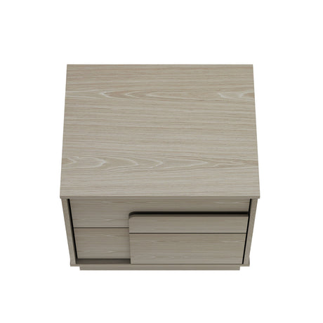 Horizon Nightstand in Whitewashed Oak by Manhattan Comfort at Eve Furniture