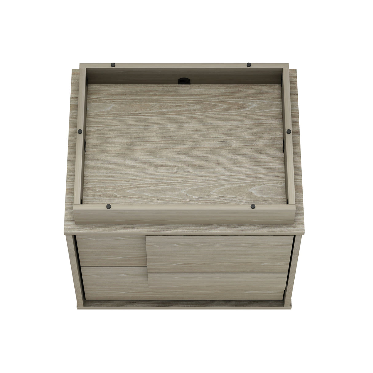 Horizon Nightstand in Whitewashed Oak by Manhattan Comfort at Eve Furniture
