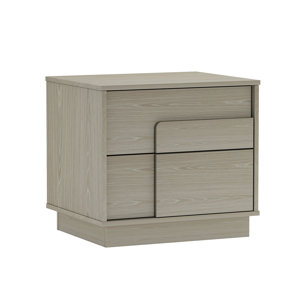 Horizon Nightstand in Whitewashed Oak by Manhattan Comfort at Eve Furniture