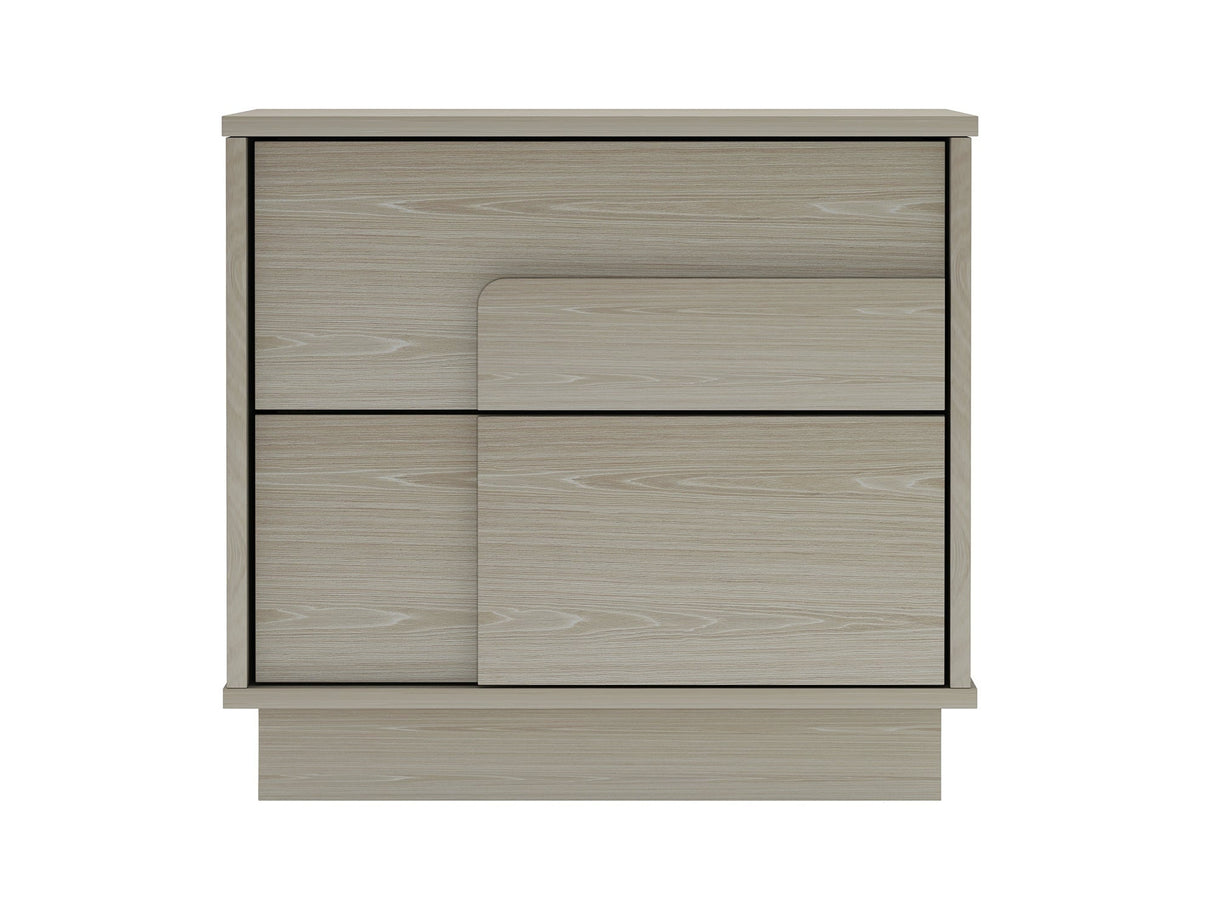 Horizon Nightstand in Whitewashed Oak by Manhattan Comfort at Eve Furniture