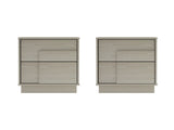 Horizon Nightstand in Whitewashed Oak (set of 2) by Manhattan Comfort at Eve Furniture