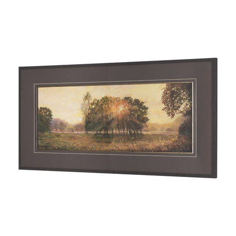 Horizon's Glow by Mercana Studio Hand-Embellished Textured Framed Artwork Matted under Glass by Mercana at Eve Furniture