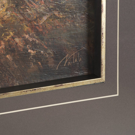 Horizon's Glow by Mercana Studio Hand-Embellished Textured Framed Artwork Matted under Glass by Mercana at Eve Furniture