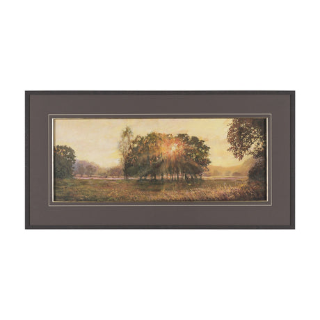 Horizon's Glow by Mercana Studio Hand-Embellished Textured Framed Artwork Matted under Glass by Mercana at Eve Furniture