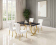 Horley Gold/Black 5-Piece Dining Room Set by Furniture of America at Eve Furniture