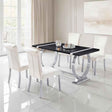 Horley Silver/Black 5-Piece Dining Room Set by Furniture of America at Eve Furniture
