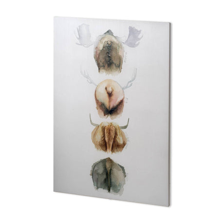 Horn & Tail Study I by Mercana Studio a Hand Embellished Textured Canvas by Mercana at Eve Furniture
