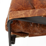 Hornet I Brown Leather Unibody Seat w/ Black Metal Frame Accent Chair by Mercana at Eve Furniture