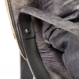 Hornet II Black Leather Body Metal Frame Accent Chair by Mercana at Eve Furniture