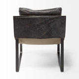 Hornet II Black Leather Body Metal Frame Accent Chair by Mercana at Eve Furniture