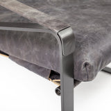 Hornet II Black Leather Body Metal Frame Accent Chair by Mercana at Eve Furniture