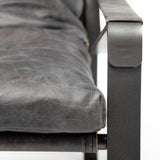 Hornet II Black Leather Body Metal Frame Accent Chair by Mercana at Eve Furniture