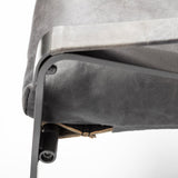 Hornet II Black Leather Body Metal Frame Accent Chair by Mercana at Eve Furniture