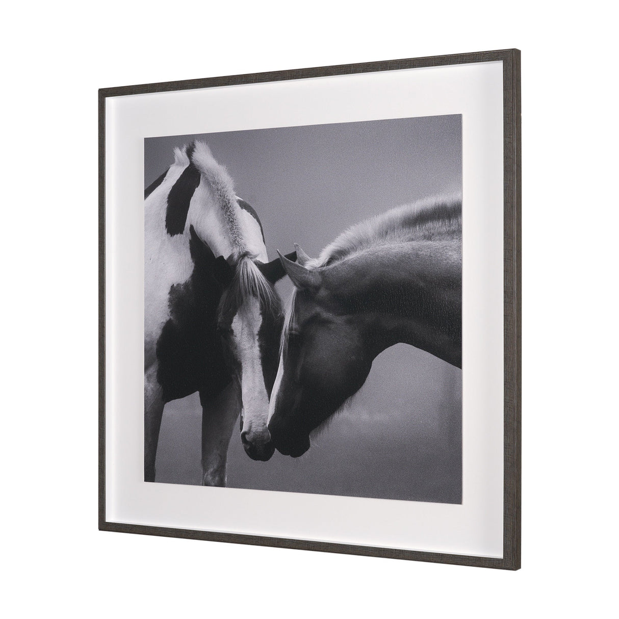 Horse Harmony - Caress by Laura Warren a Hand Embellished Framed Photo Art Print Matted under Glass by Mercana at Eve Furniture