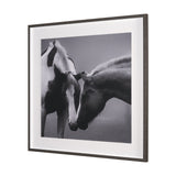 Horse Harmony - Caress by Laura Warren a Hand Embellished Framed Photo Art Print Matted under Glass by Mercana at Eve Furniture