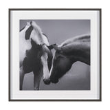 Horse Harmony - Caress by Laura Warren a Hand Embellished Framed Photo Art Print Matted under Glass by Mercana at Eve Furniture
