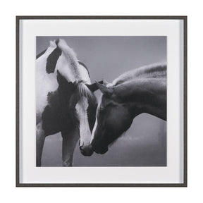 Horse Harmony - Caress by Laura Warren a Hand Embellished Framed Photo Art Print Matted under Glass by Mercana at Eve Furniture