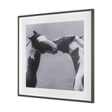 Horse Harmony - Nuzzle by Laura Warren a Hand Embellished Framed Photo Art Print Matted under Glass by Mercana at Eve Furniture