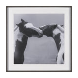 Horse Harmony - Nuzzle by Laura Warren a Hand Embellished Framed Photo Art Print Matted under Glass by Mercana at Eve Furniture