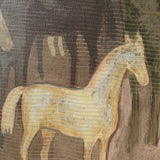 Horse Herd by Mercana Studio Hand-Embellished Textured Framed Artwork Matted under Glass by Mercana at Eve Furniture