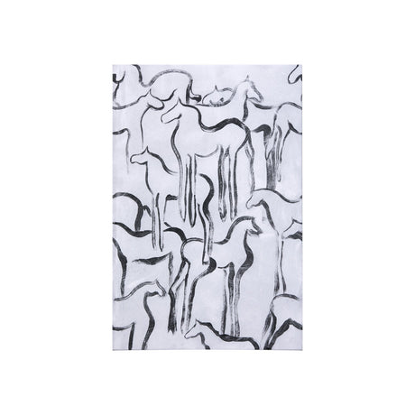 Horse Herd I by Mercana Studio a Hand Embellished Textured Canvas by Mercana at Eve Furniture