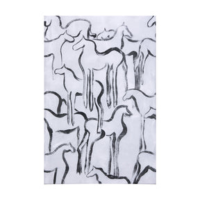 Horse Herd I by Mercana Studio a Hand Embellished Textured Canvas by Mercana at Eve Furniture