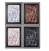 Horse Herd I by Mercana Studio a Hand Embellished Textured Framed Art Print by Mercana at Eve Furniture