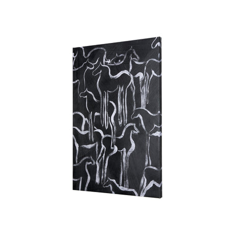 Horse Herd II by Mercana Studio a Hand Embellished Textured Canvas by Mercana at Eve Furniture