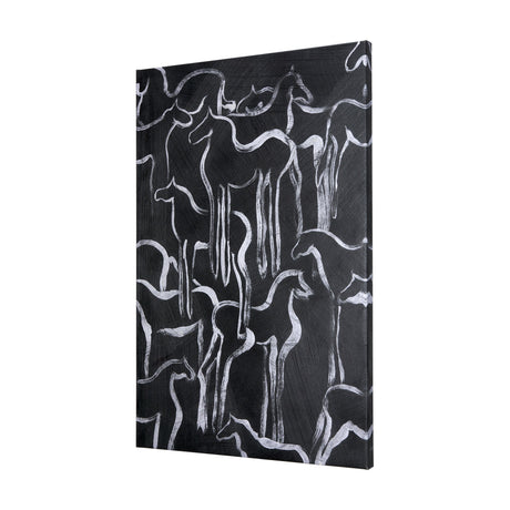 Horse Herd II by Mercana Studio a Hand Embellished Textured Canvas by Mercana at Eve Furniture