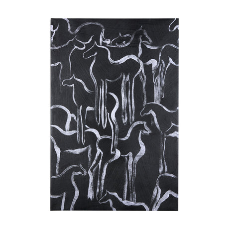 Horse Herd II by Mercana Studio a Hand Embellished Textured Canvas by Mercana at Eve Furniture