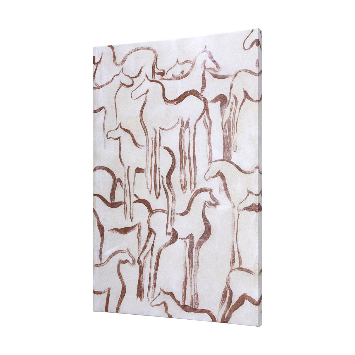 Horse Herd III by Mercana Studio a Hand Embellished Textured Canvas by Mercana at Eve Furniture