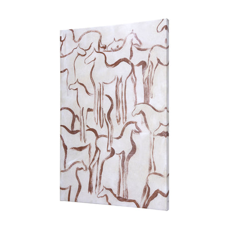Horse Herd III by Mercana Studio a Hand Embellished Textured Canvas by Mercana at Eve Furniture