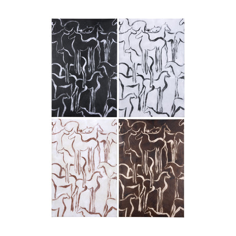 Horse Herd III by Mercana Studio a Hand Embellished Textured Canvas by Mercana at Eve Furniture